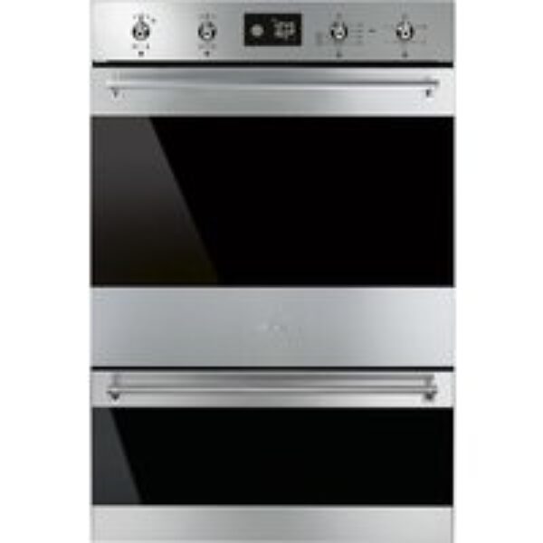 SMEG Classic DOSP6390X Electric Double Pyrolytic Oven - Black & Stainless Steel