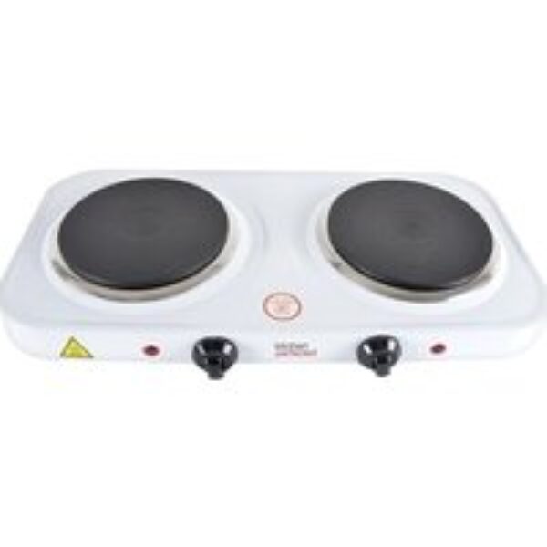 KITCHEN Perfected E4202WH Double Electric Hot Plate - White