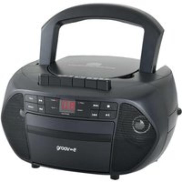 GROOV-E Traditional GV-PS833 Portable FM Boombox - Black