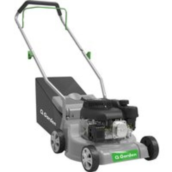 Q GARDEN QG39-130 Rotary Lawn Mower - Black & Grey