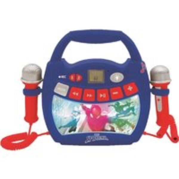 LEXIBOOK Spider-Man Portable Karaoke Digital Player - Red & Blue