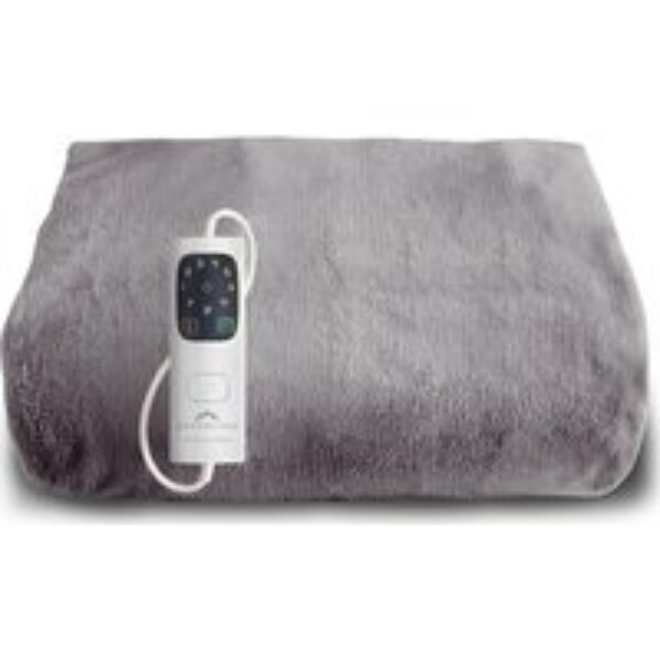 DREAMLAND Snuggle Up Velvet Heated Throw - Grey