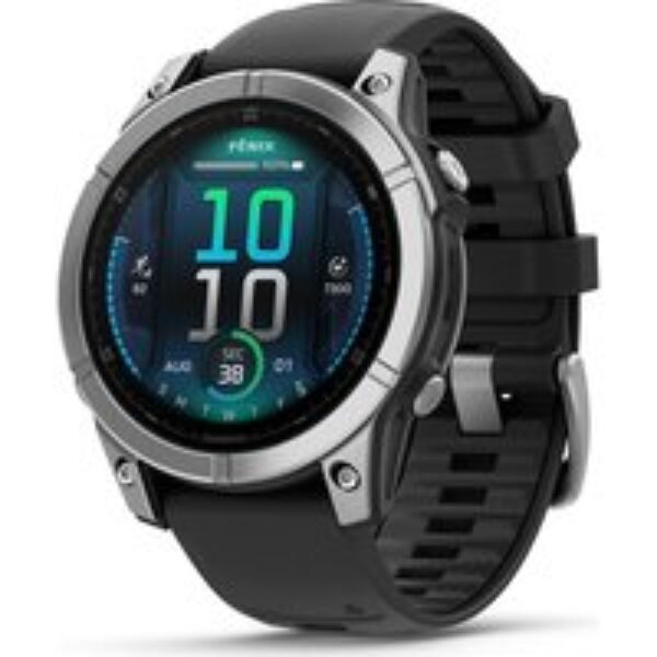 GARMIN fenix E AMOLED Smart Watch - Stainless Steel & Black