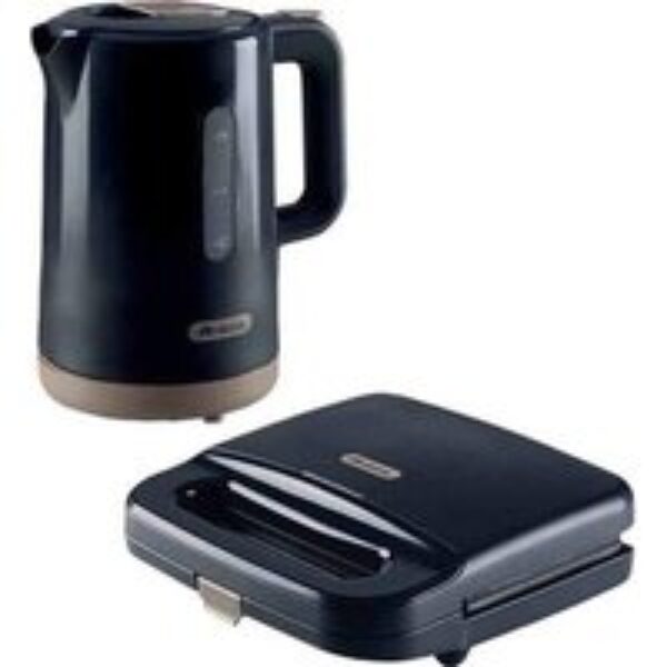 ARIETE Breakfast ARPK46 Jug Kettle & Sandwich Toaster Bundle - Dark Grey