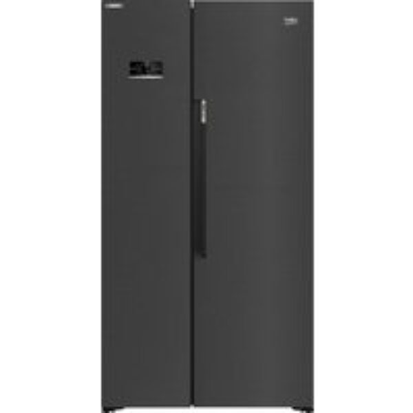 BEKO Pro HarvestFresh ASL1442VPZ American-Style Fridge Freezer - Black Steel