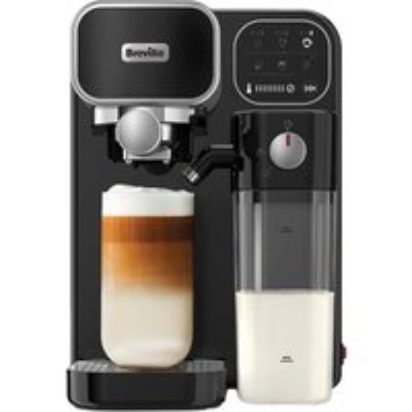 BREVILLE Prima Latte Luxe VCF166 Coffee Machine - Black & Silver