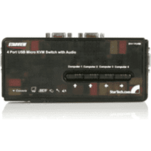 4 port USB KVM with Audio and Cables