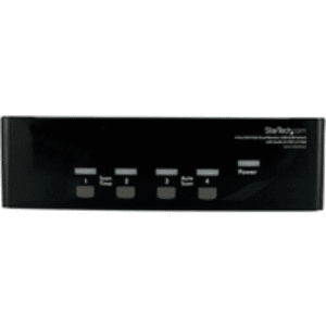 4 Port DVI VGA Dual Display USB KVM Switch w/ Audio