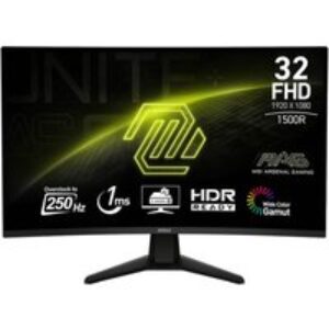 MSI MAG 32C6X 32 VA Full HD 250Hz 1ms Curved Gaming Monitor